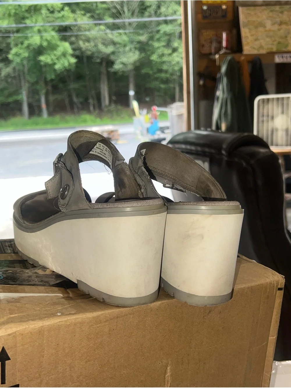 Timberland Women's Karolyn Platform Sandals/wedges in gray